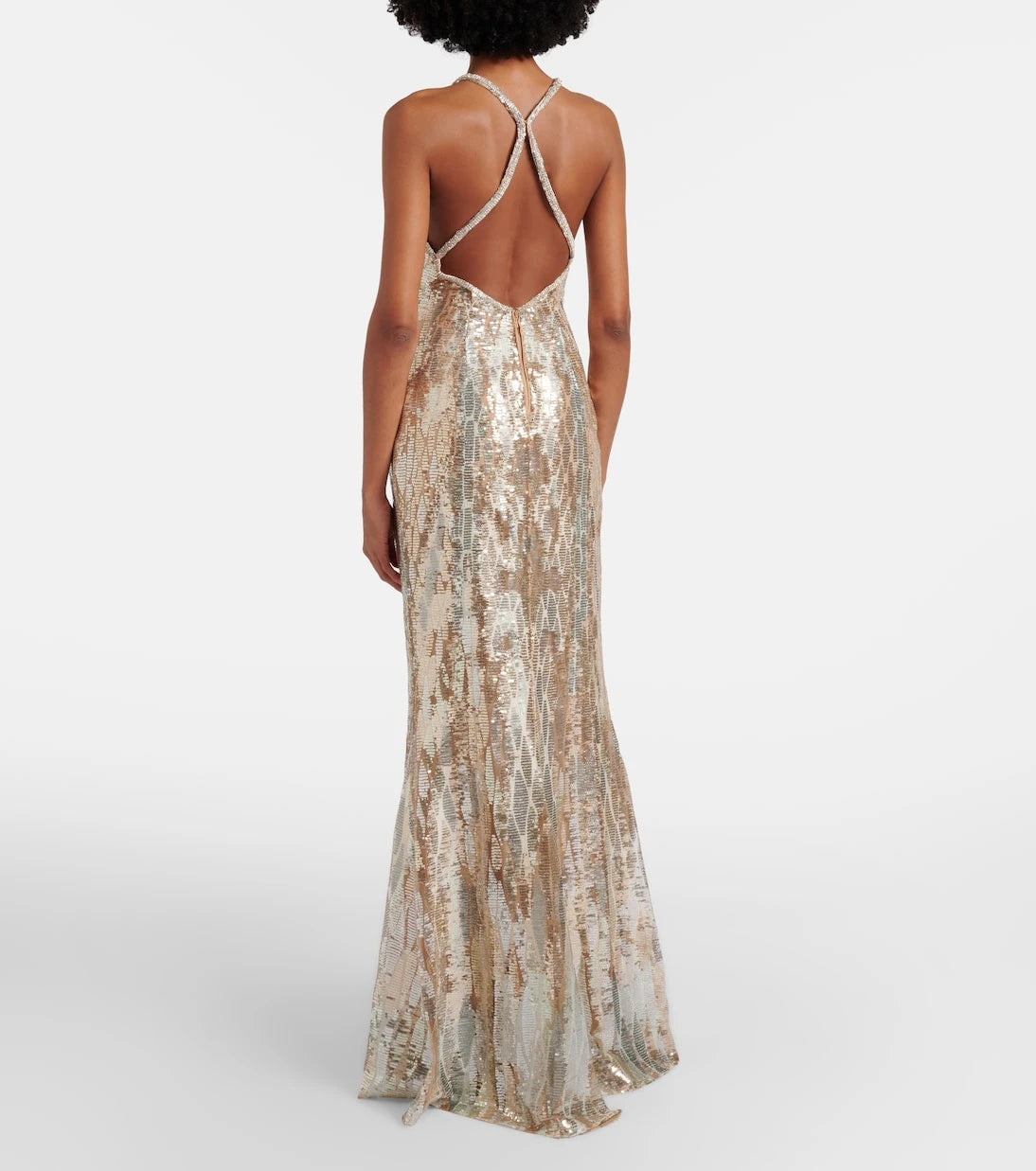 Elie Saab - Sequined silk-blend gown