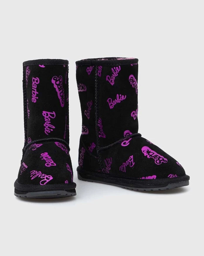 Çocuk süet botlar Emu Australia Barbie? Wallaby Print Lo