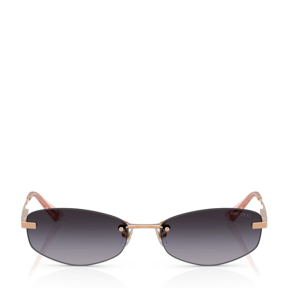 Pink Wire Oval Sunglasses