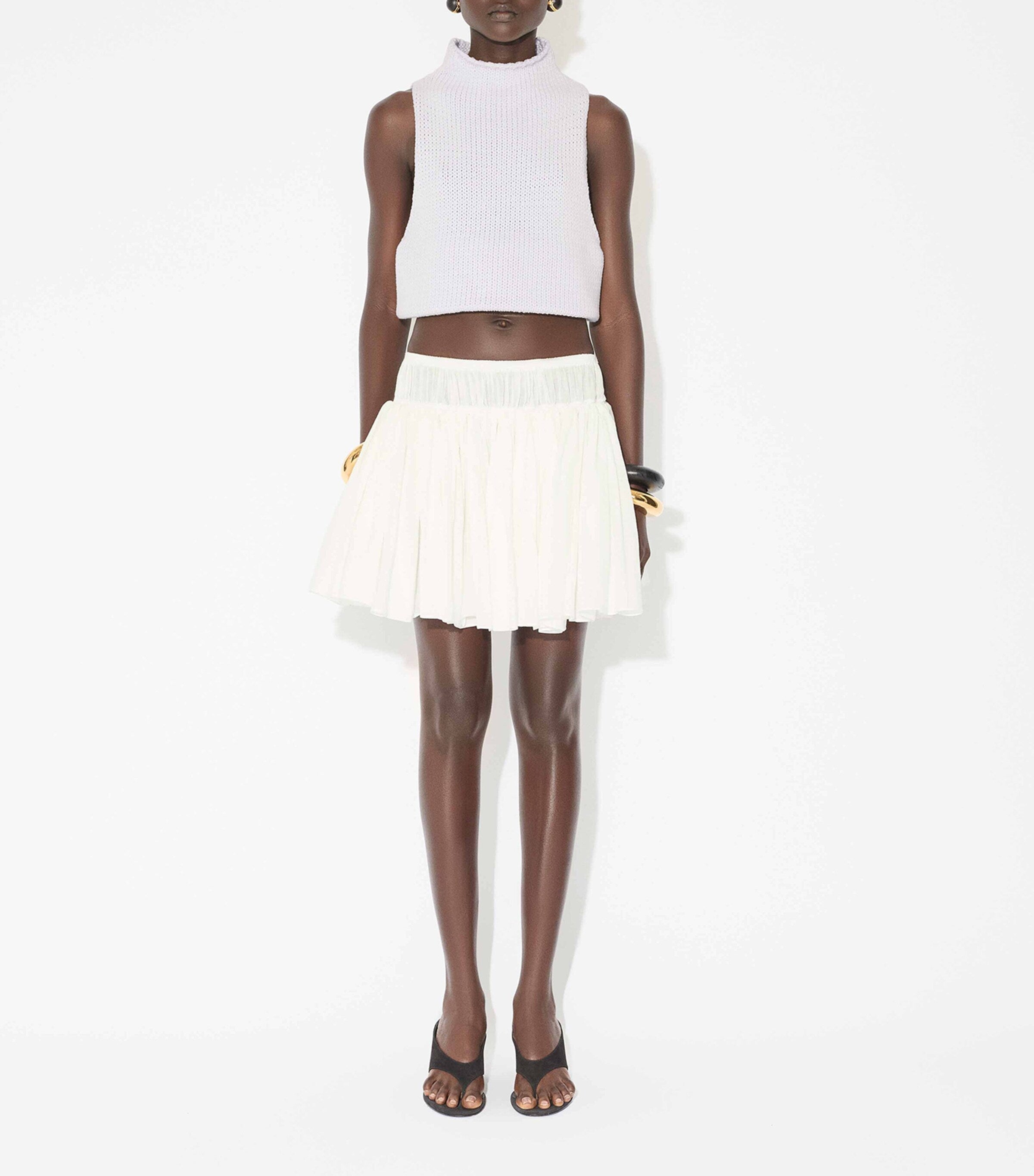 Alaïa Green Cotton-Blend Sleeveless Top