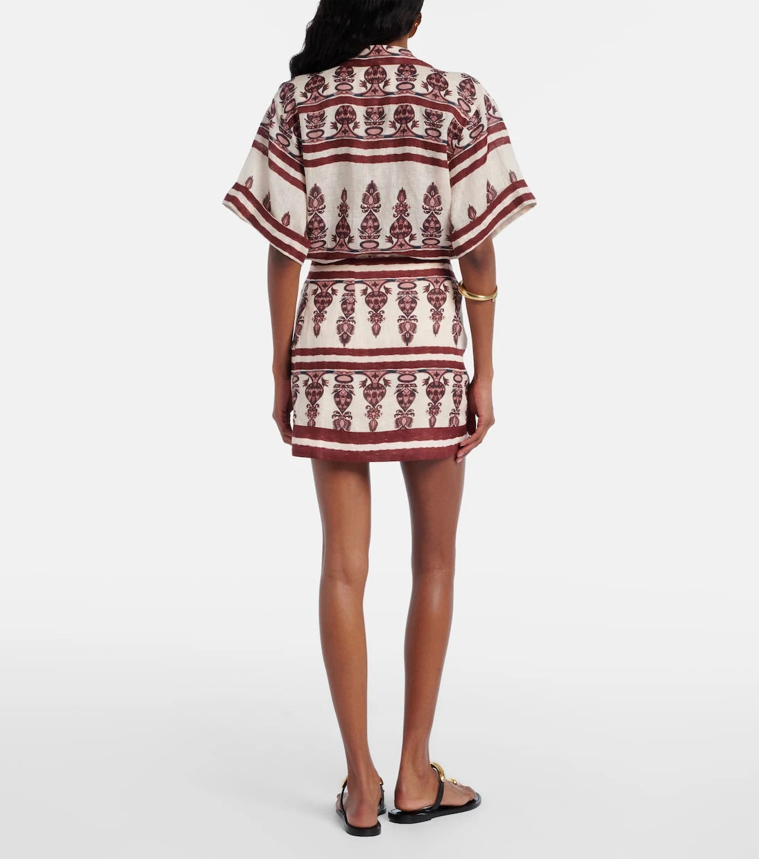 Johanna Ortiz - Printed linen wrap skirt