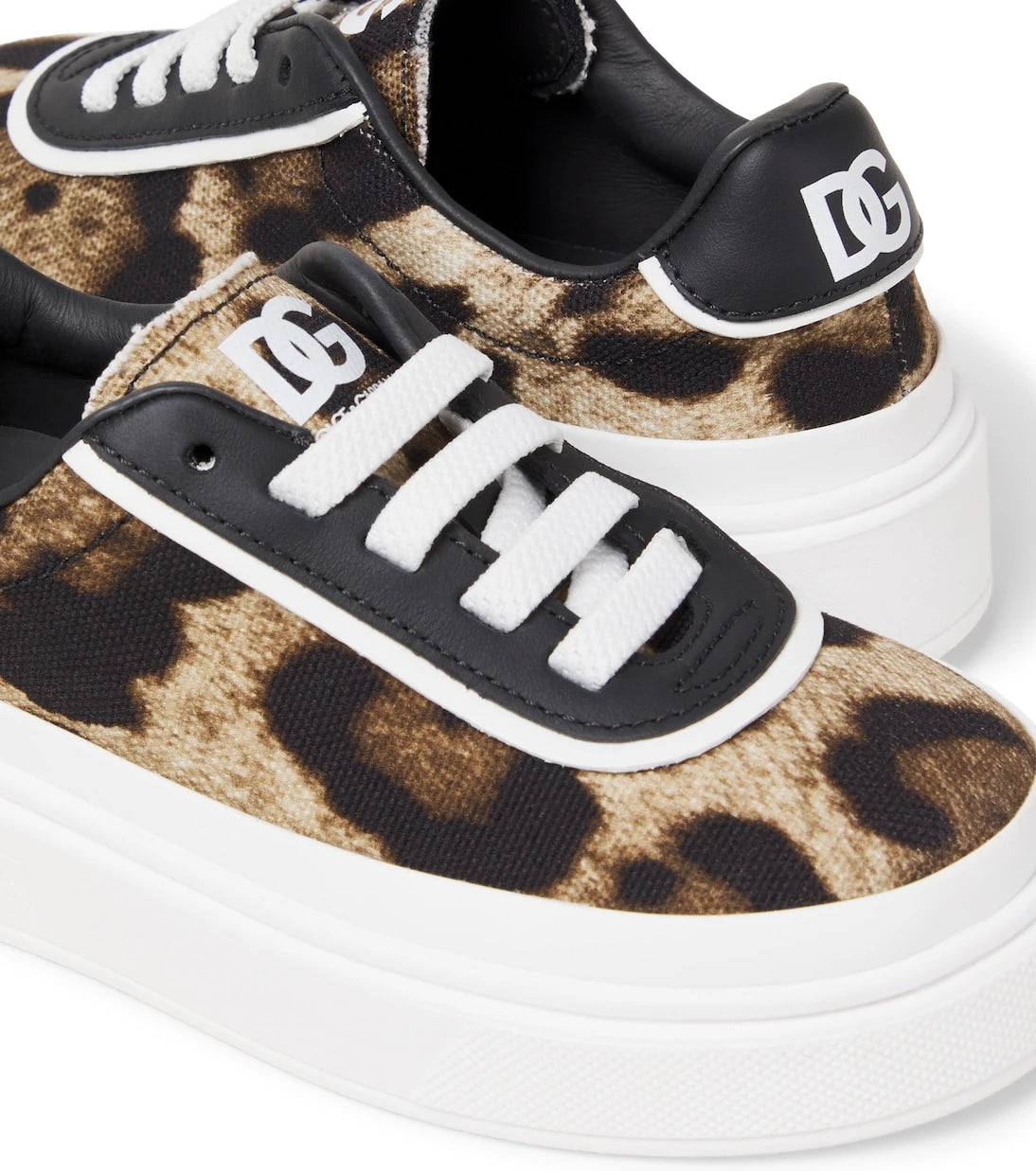 Dolce&Gabbana Kids - حذاء رياضي بلاتفورم بطبعة فهد من DG