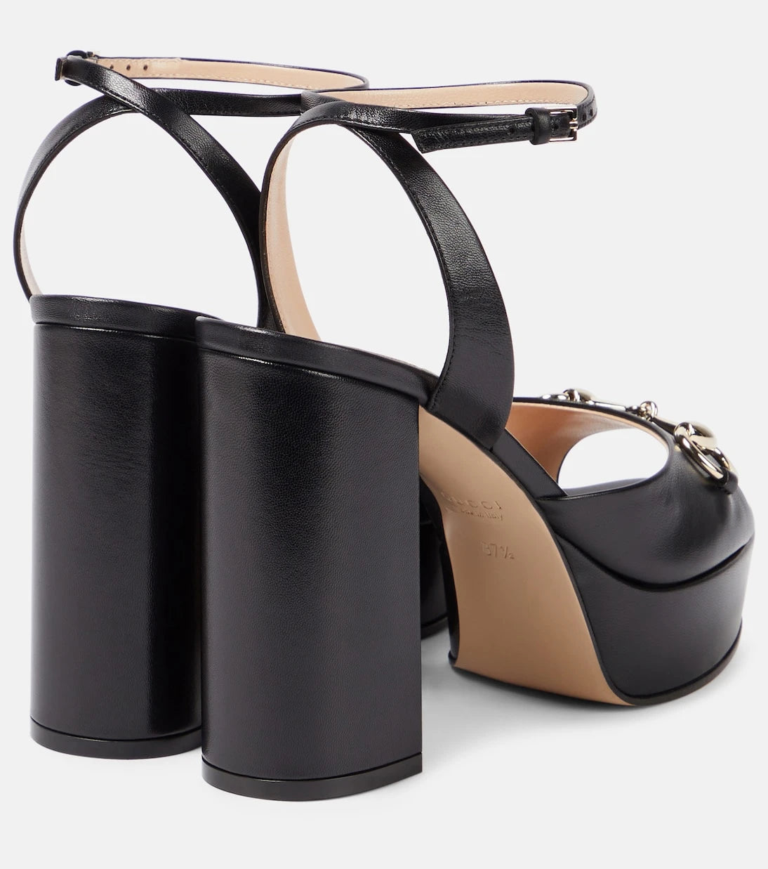Gucci - Lady Horsebit leather platform sandals