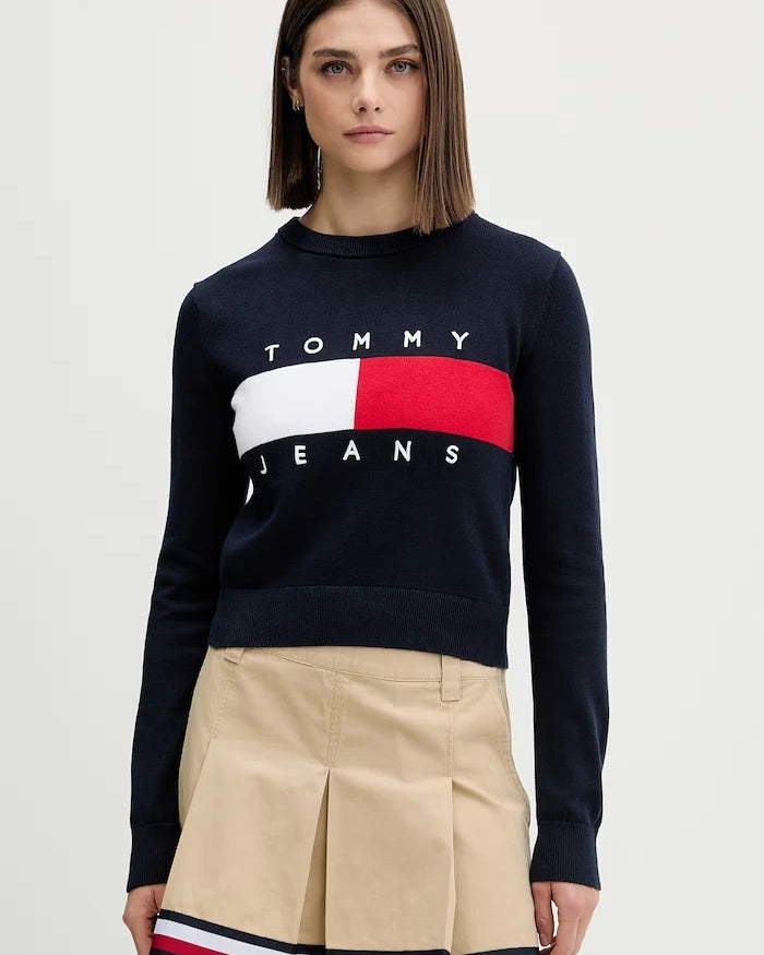 Tommy Jeans Kadın Pamuk Kazak