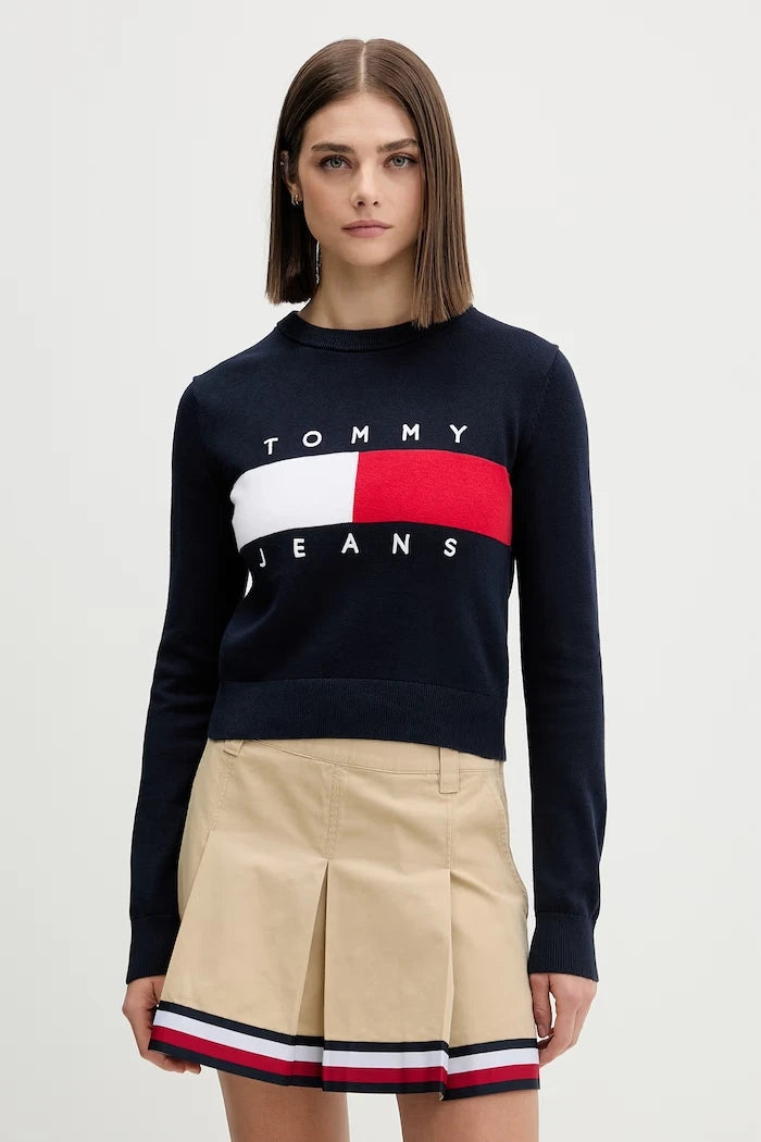 Tommy Jeans Kadın Pamuk Kazak