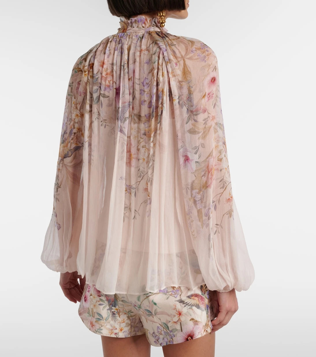 Zimmermann - Rebellion printed sheer blouse
