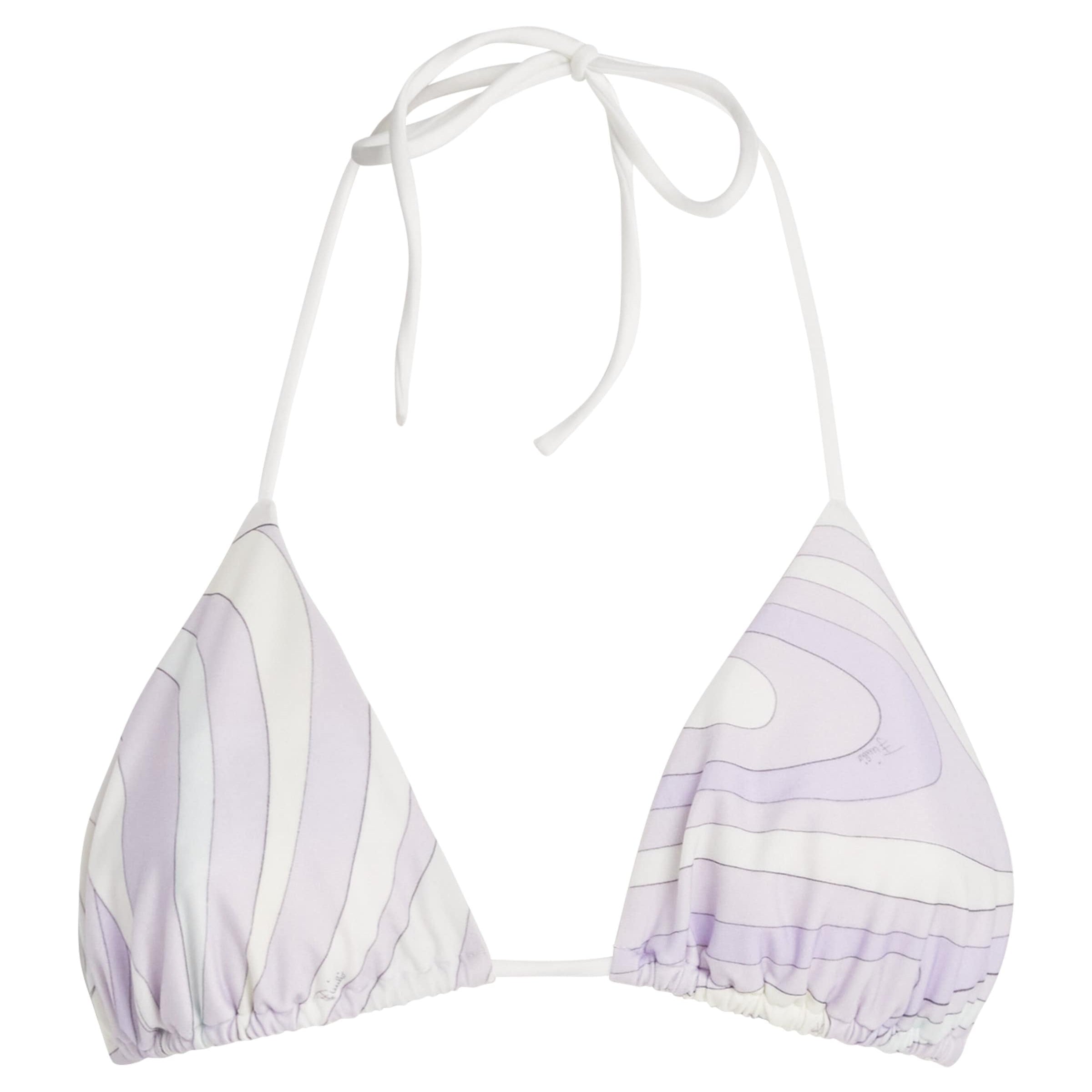 Purple Marmo Triangle Bikini Top
