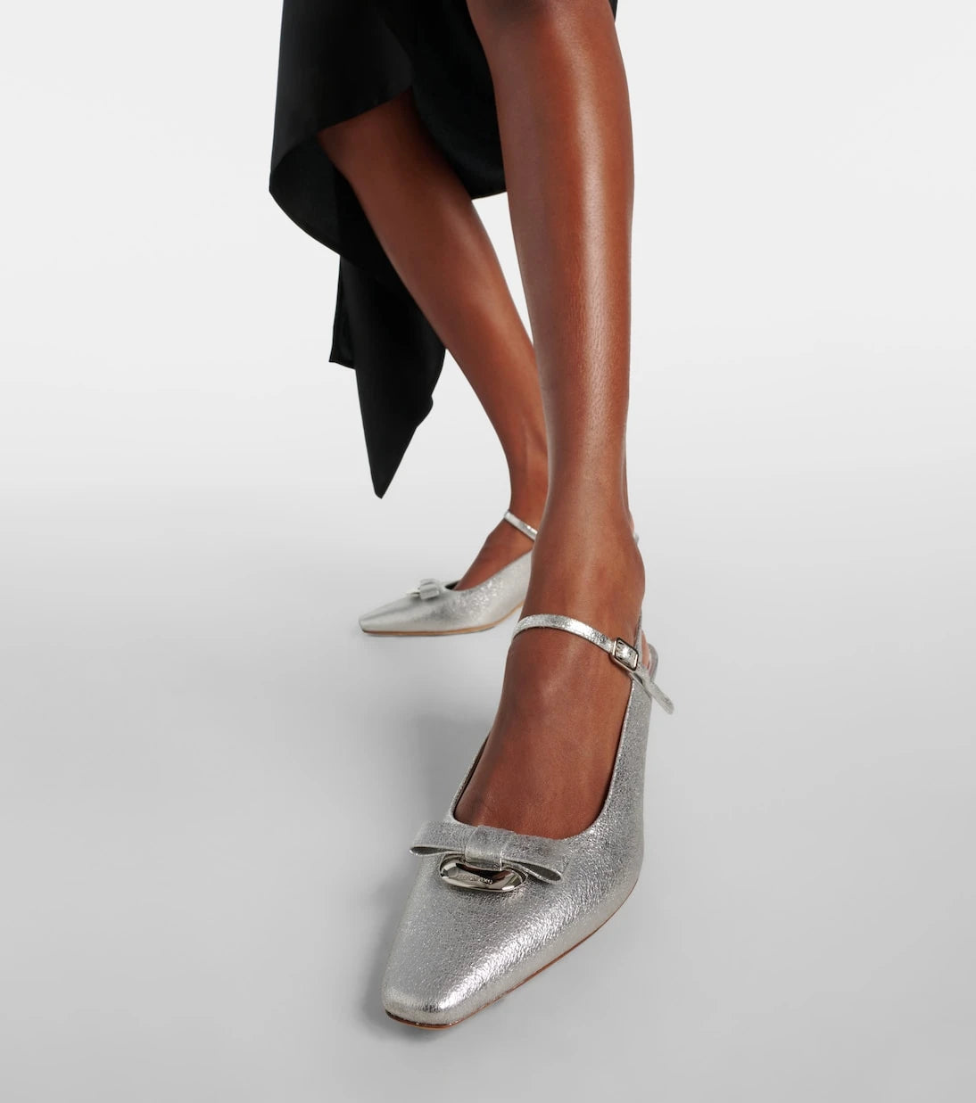 Ferragamo - Ophelia 55 leather slingback pumps