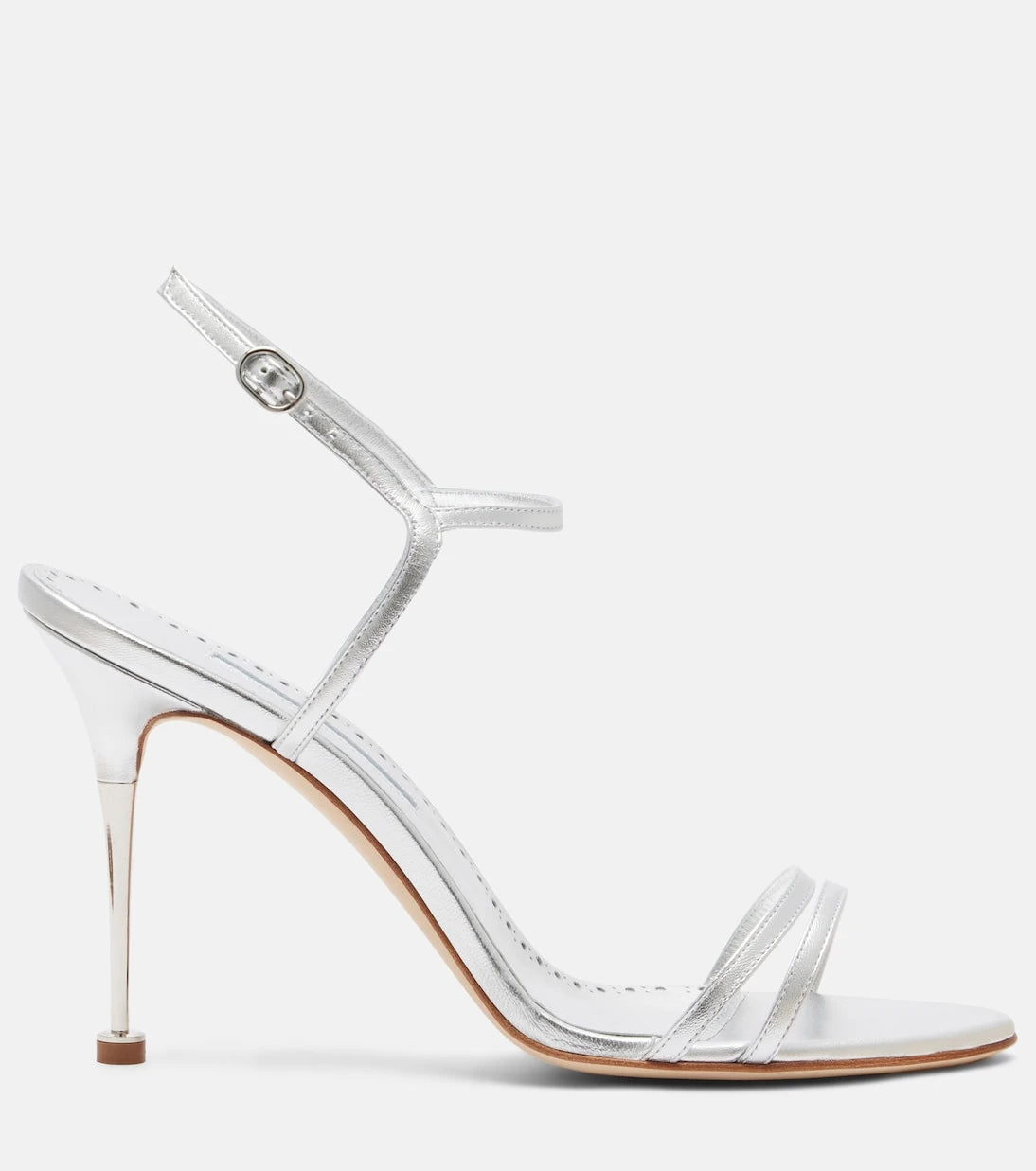Manolo Blahnik - Ciagapla 105 metallic leather sandals
