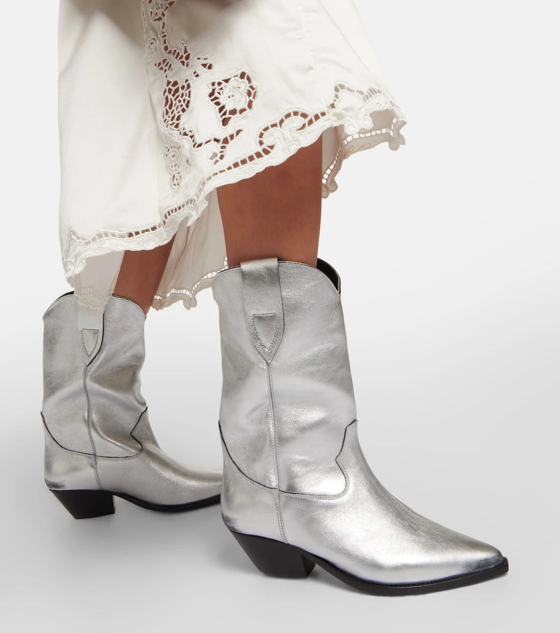 Isabel Marant - Duerto metallic leather cowboy boots