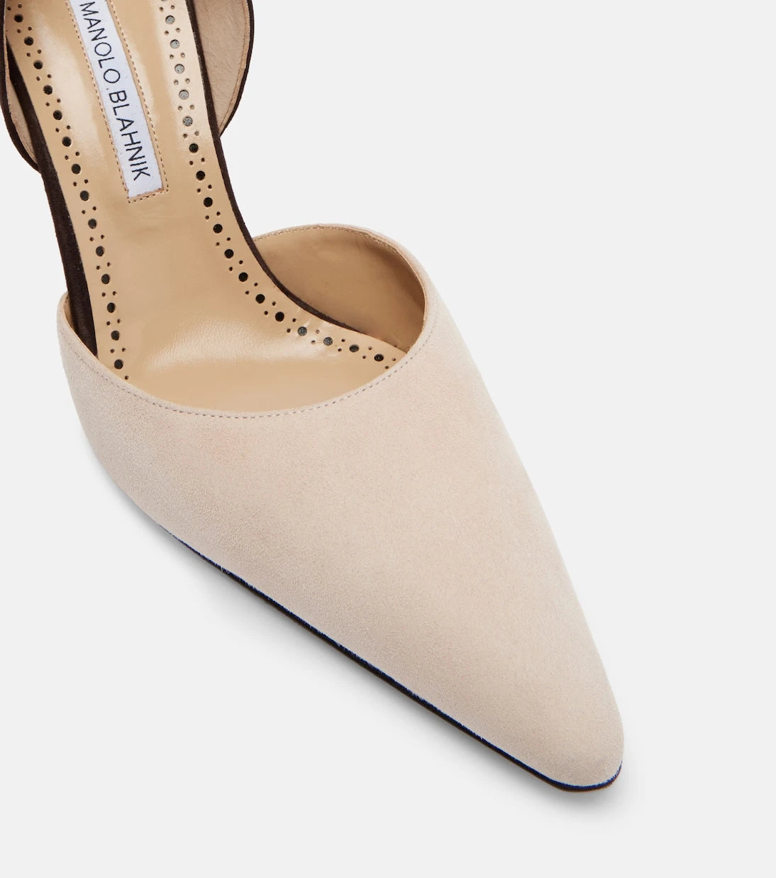 Manolo Blahnik - حذاء تايلربينو 90 بكعب عالٍ من الشمواه