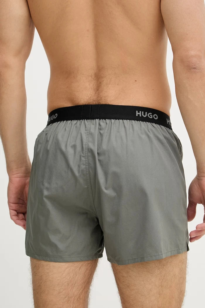 HUGO erkek pamuklu rahat boxer WOVEN BOXER TRIPLET 3'lü