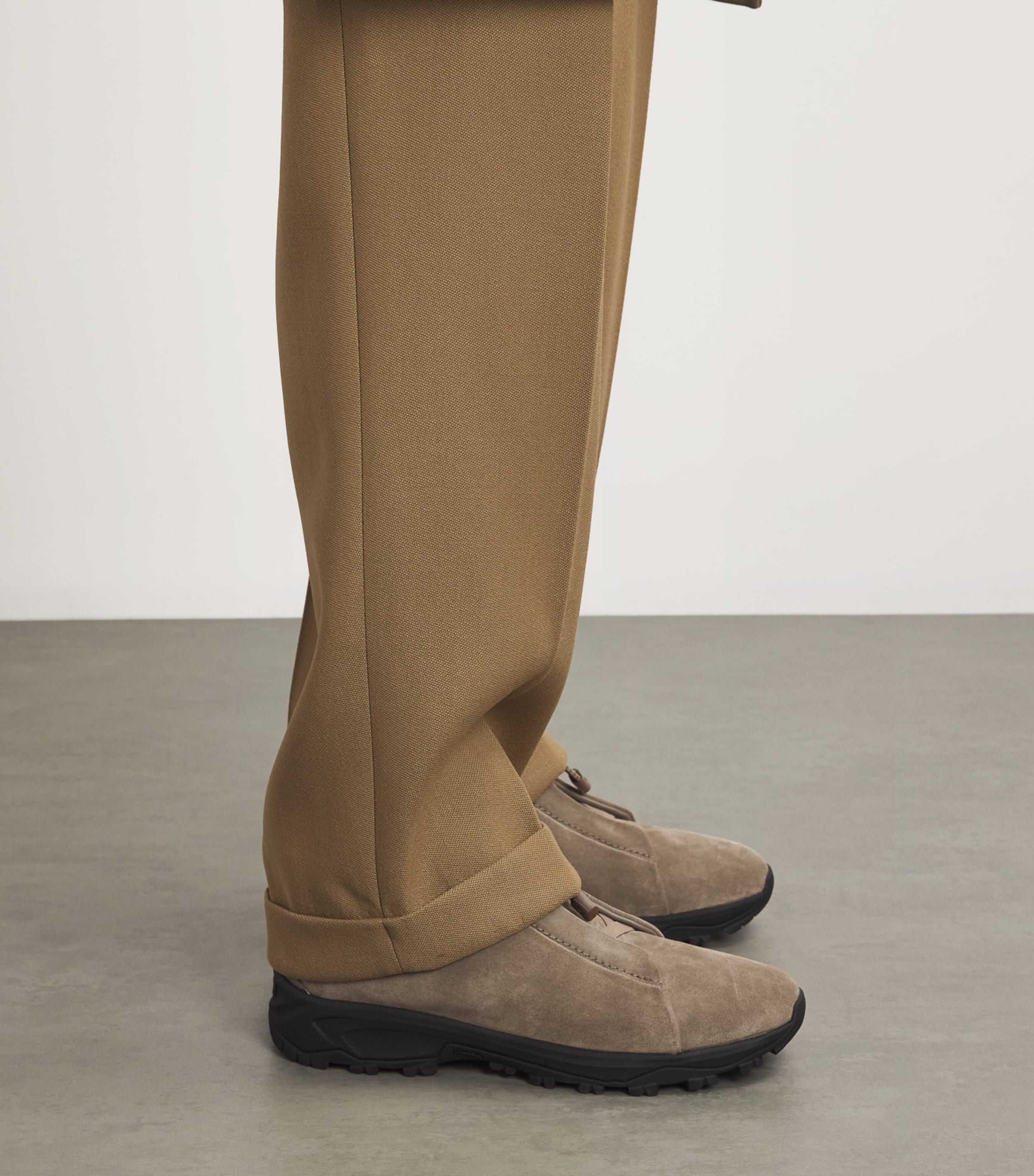 Zegna Suede Triple Stitch High-Top Sneakers