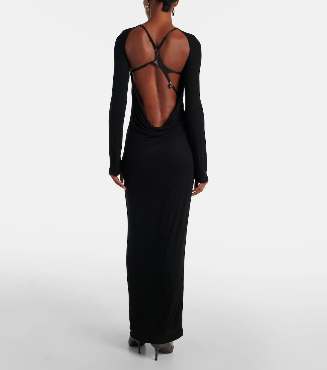 Acne Studios - فستان إيتريكسي طويل مضلّع محبوك