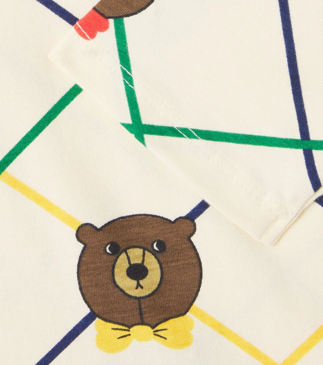 Mini Rodini - Bear Check cotton-blend jersey T-shirt