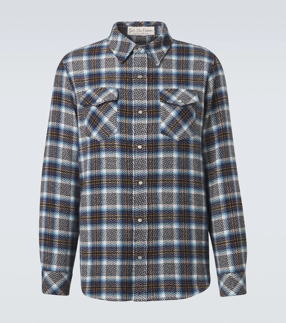 God's True Cashmere - Lightning Storm cashmere shirt with moonstone