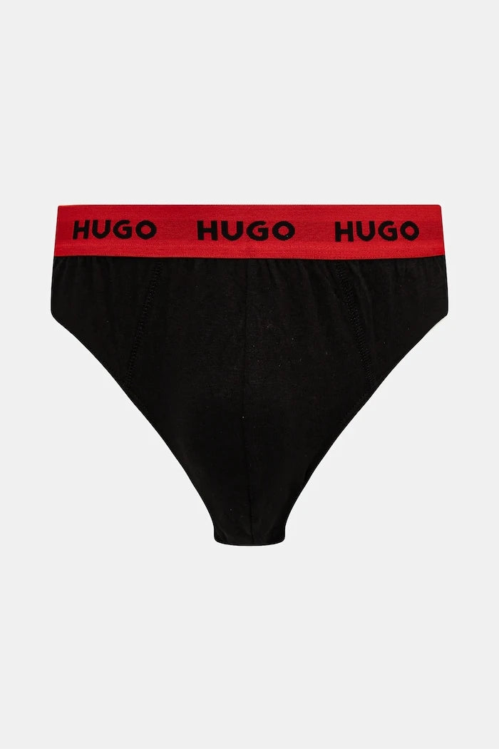 HUGO pamuklu elastan erkek slip HIPBRIEF TRIPLETPACK 3'lü