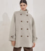 Brunello Cucinelli Beige Virgin Wool-Cashmere Pea Coat
