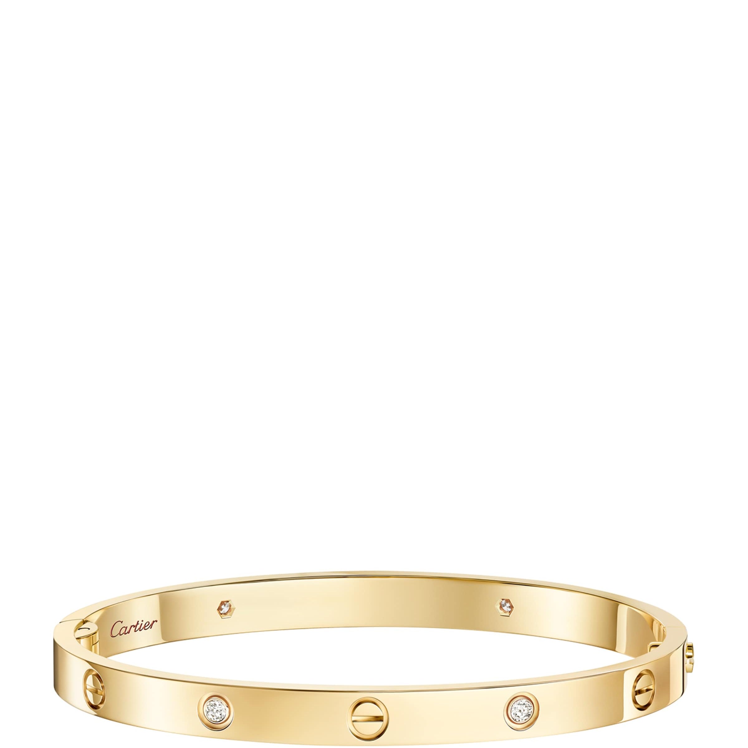 Cartier Medium Yellow Gold and Diamond LOVE Bracelet