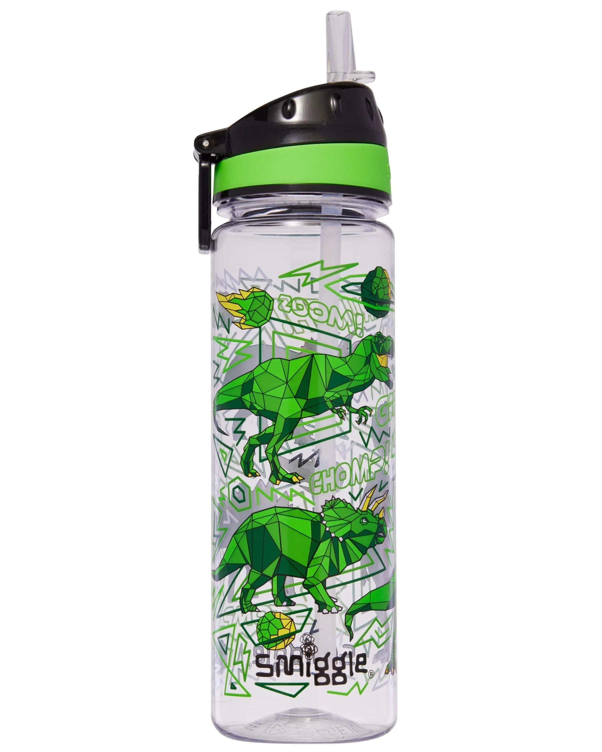 Smiggle - Wild Side 650ML BPA-Free Water Bottle with Straw
