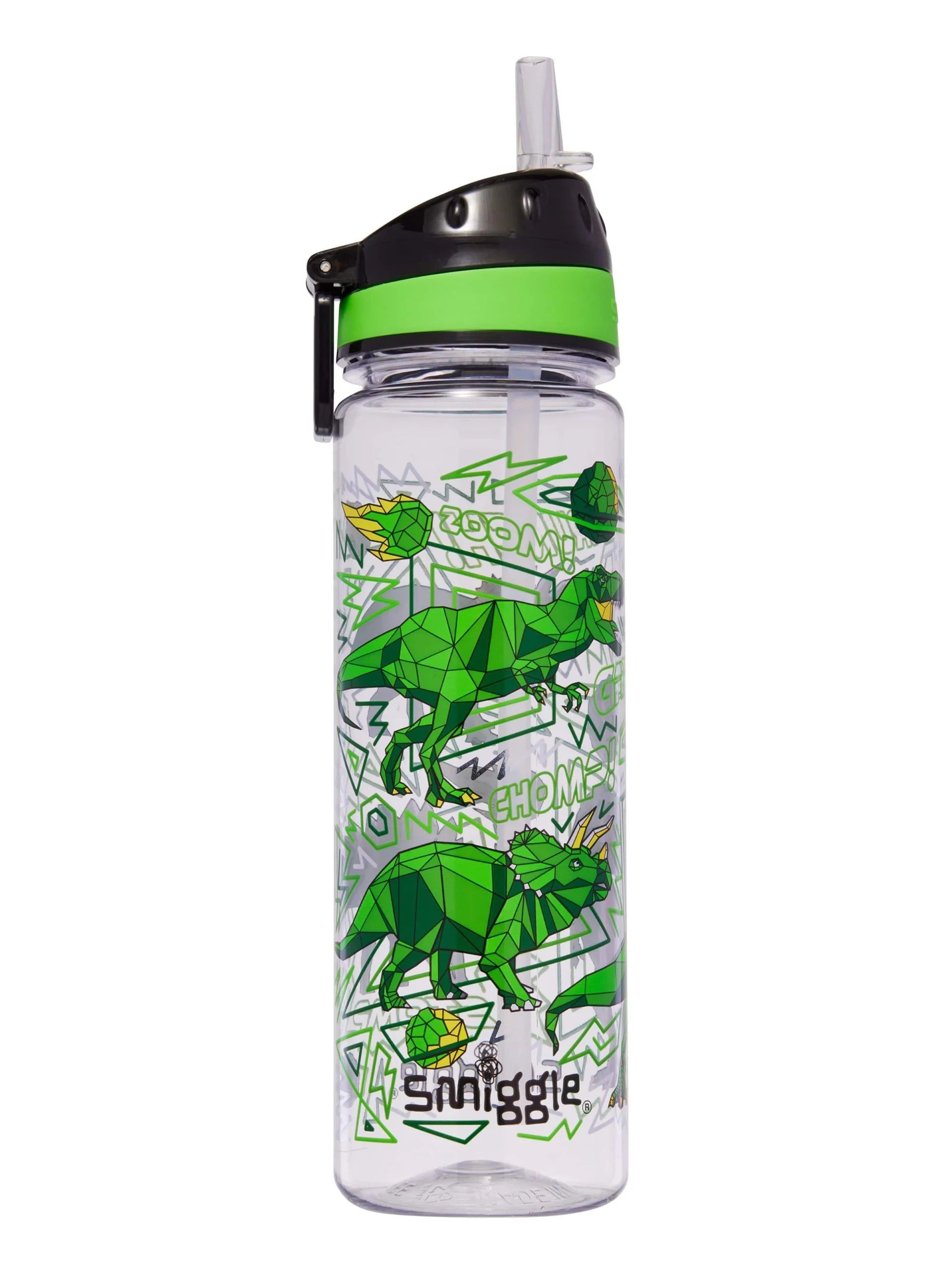 Smiggle - Wild Side 650ML BPA-Free Water Bottle with Straw