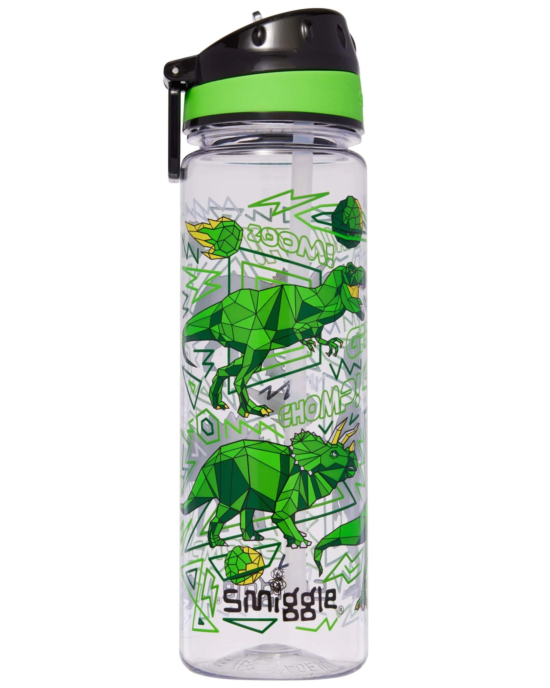 Smiggle - Wild Side 650ML BPA-Free Water Bottle with Straw