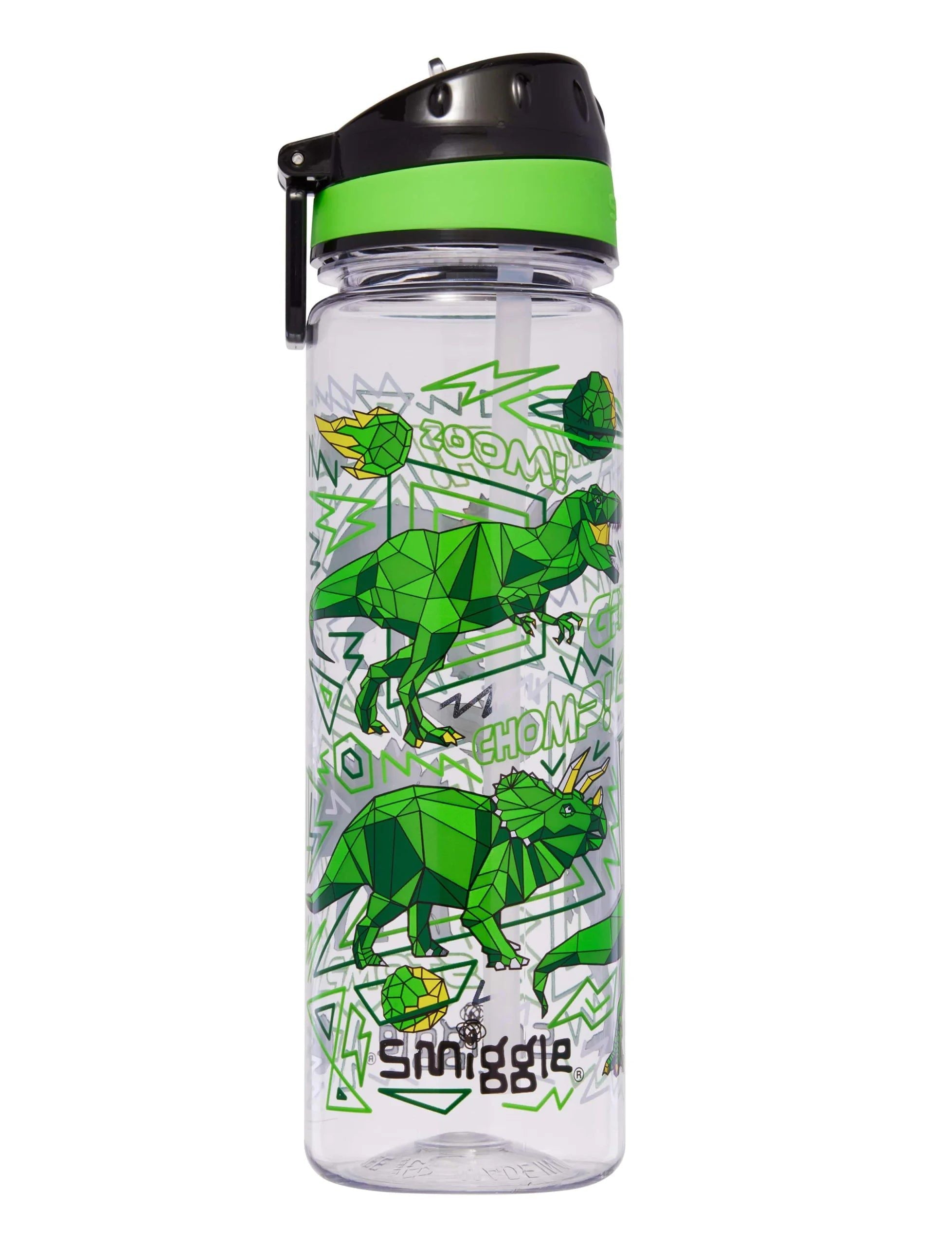 Smiggle - Wild Side 650ML BPA-Free Water Bottle with Straw