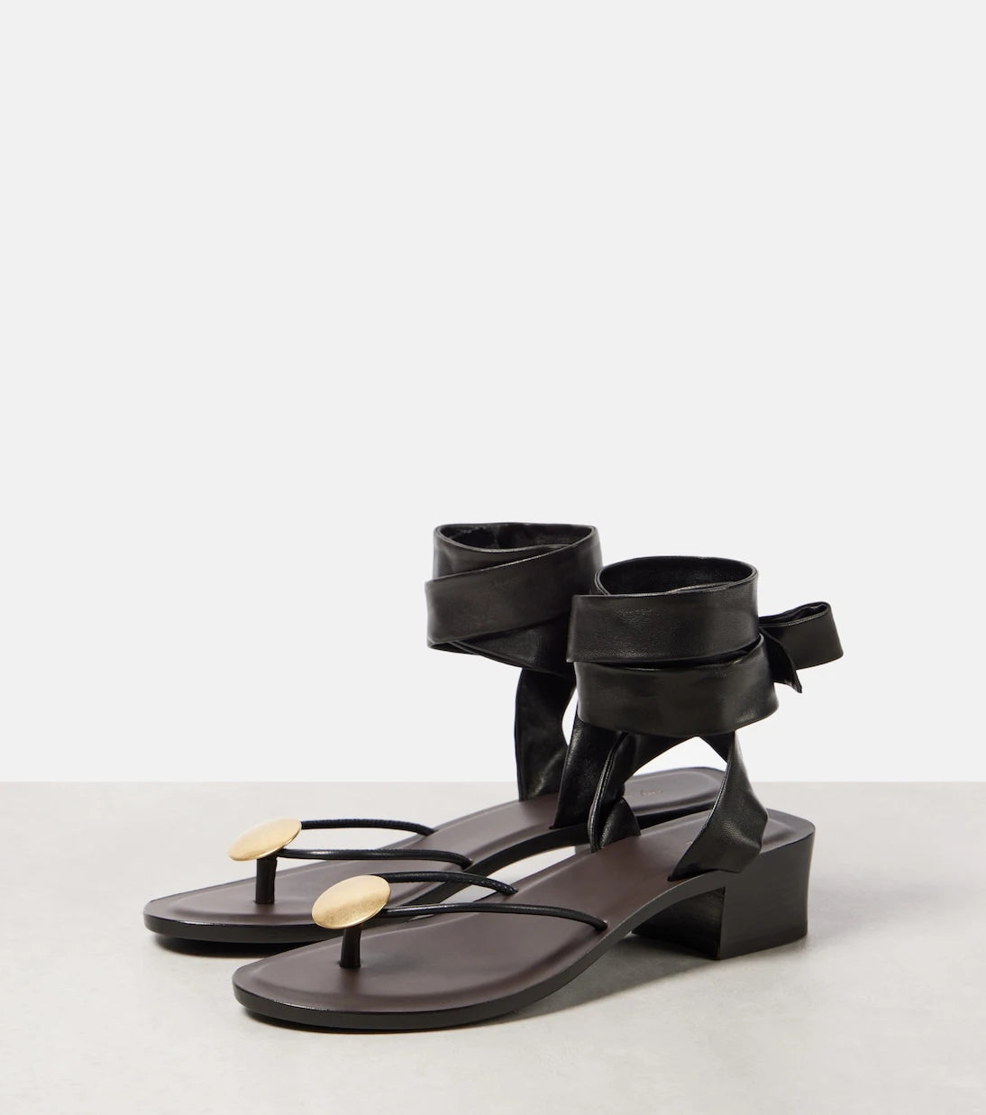 The Row - Cord leather thong sandals