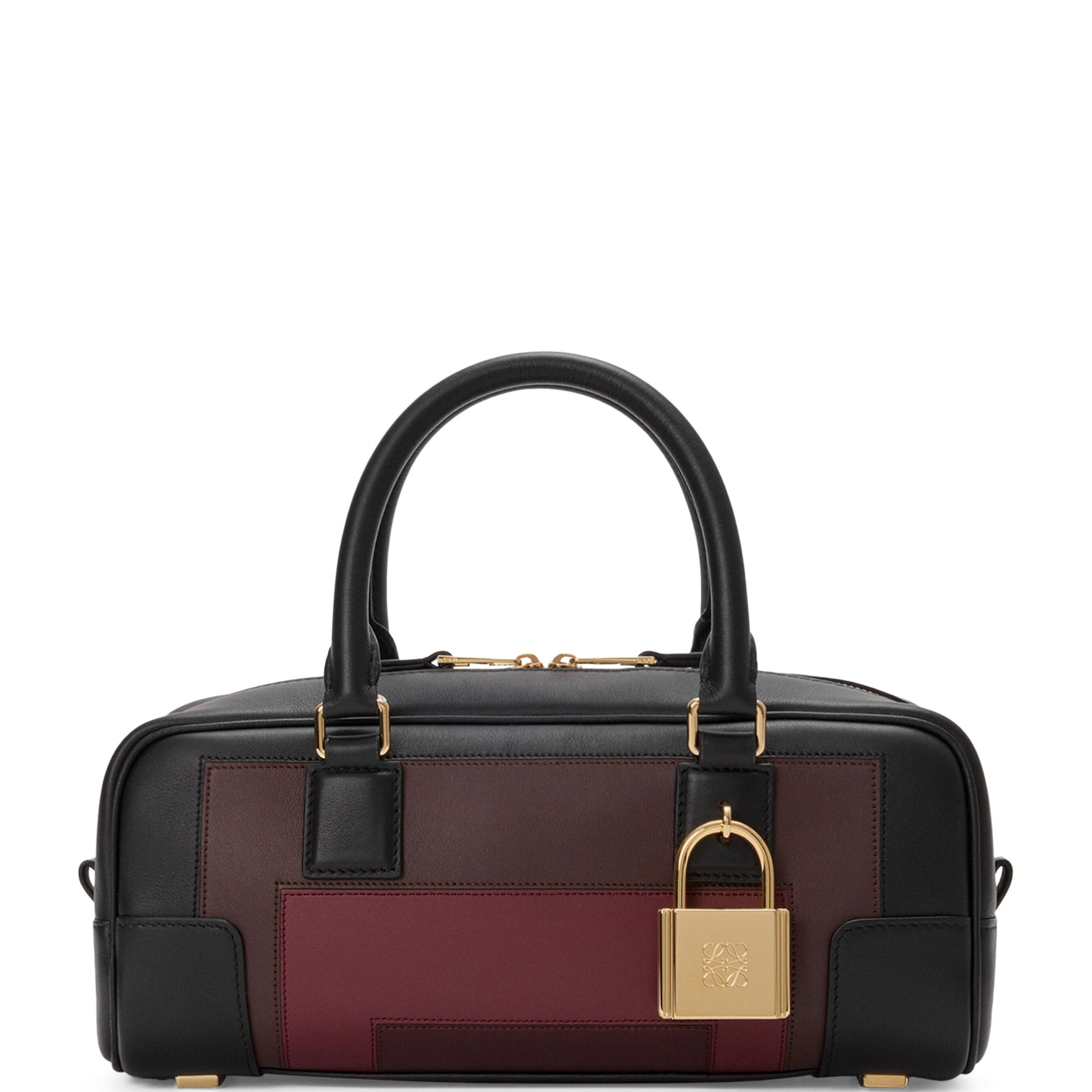 LOEWE Black x Albers Leather Amazona 23 Top-Handle Bag