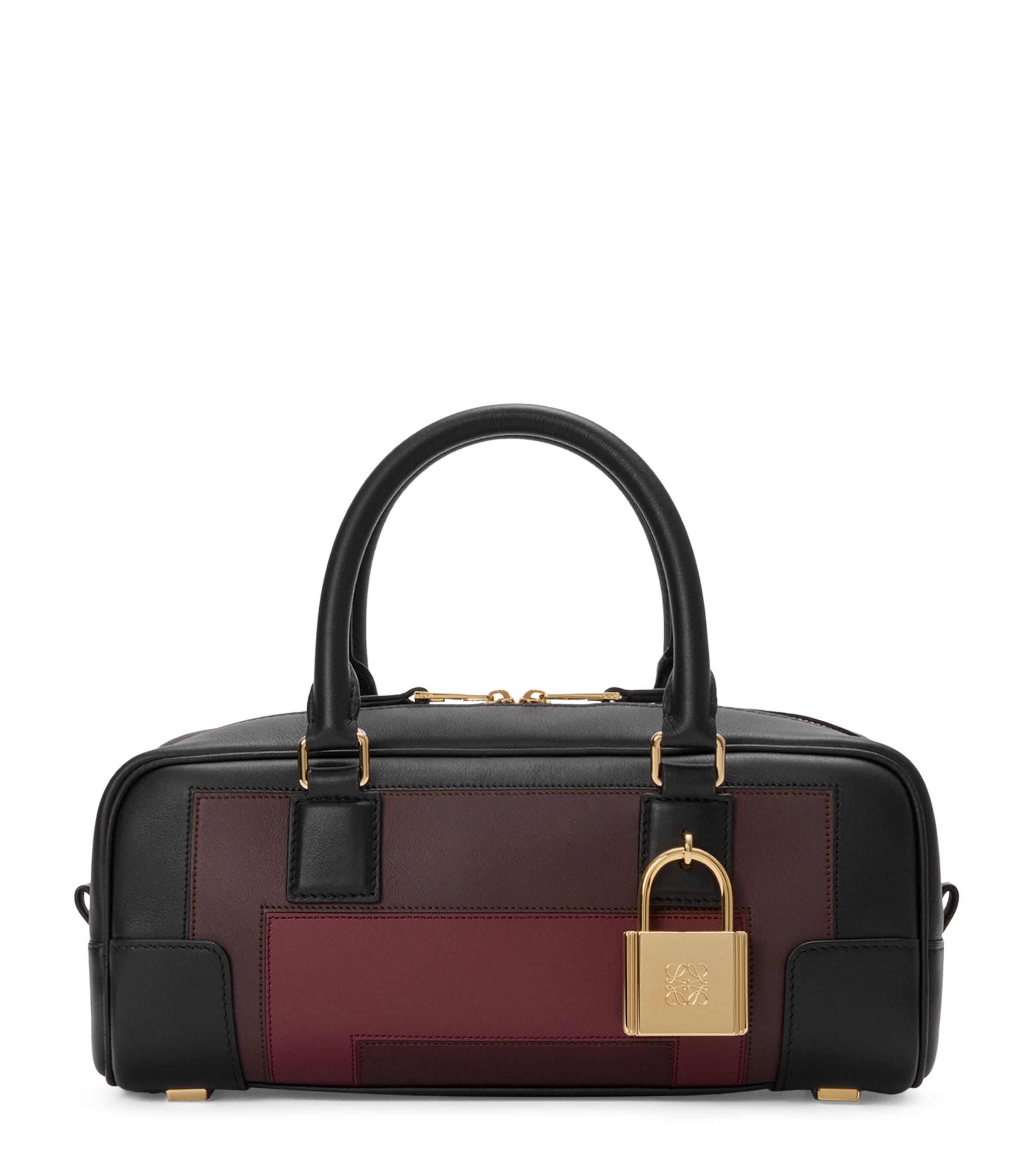 LOEWE Black x Albers Leather Amazona 23 Top-Handle Bag