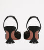 Amina Muaddi Black Mesh Begum Slingback Pumps 70