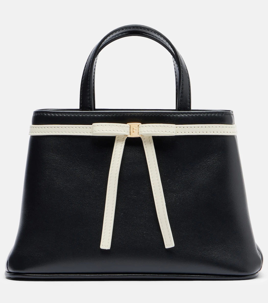 Ferragamo - Bow Mini leather top-handle bag