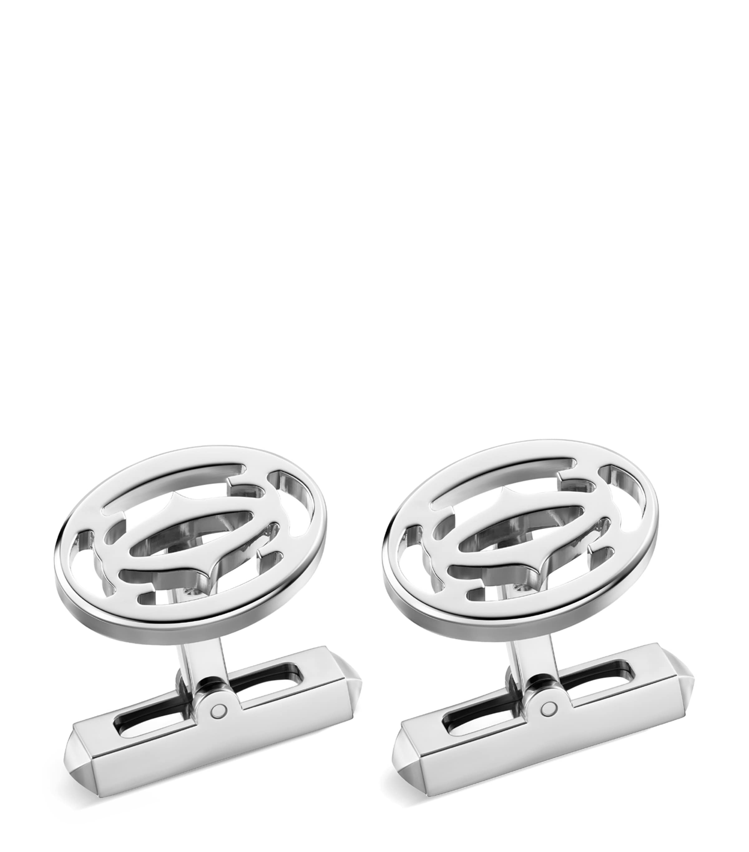 Sterling Silver Double C de Cartier Cufflinks