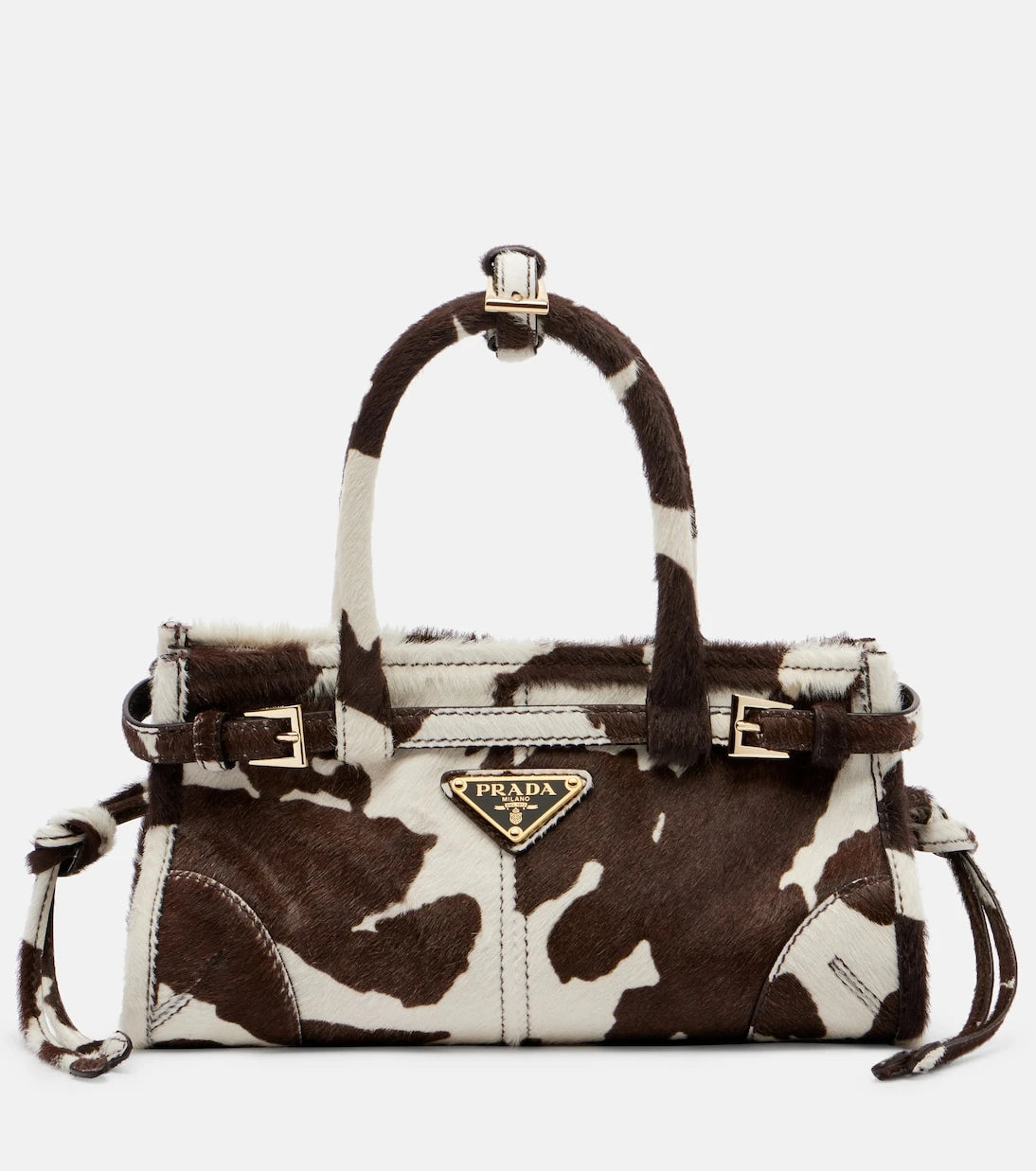 Prada - Prada Bonnie Mini calf hair top-handle bag