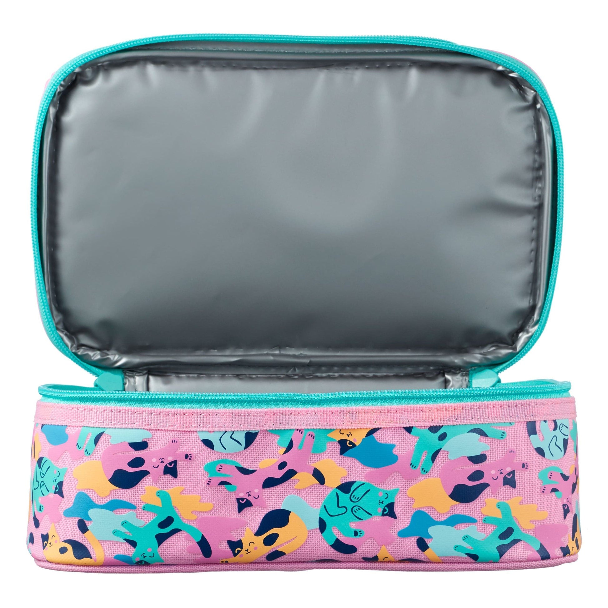 Smiggle - Çift Katmanlı Mavi Yavru Kediler Beslenme Kutusu