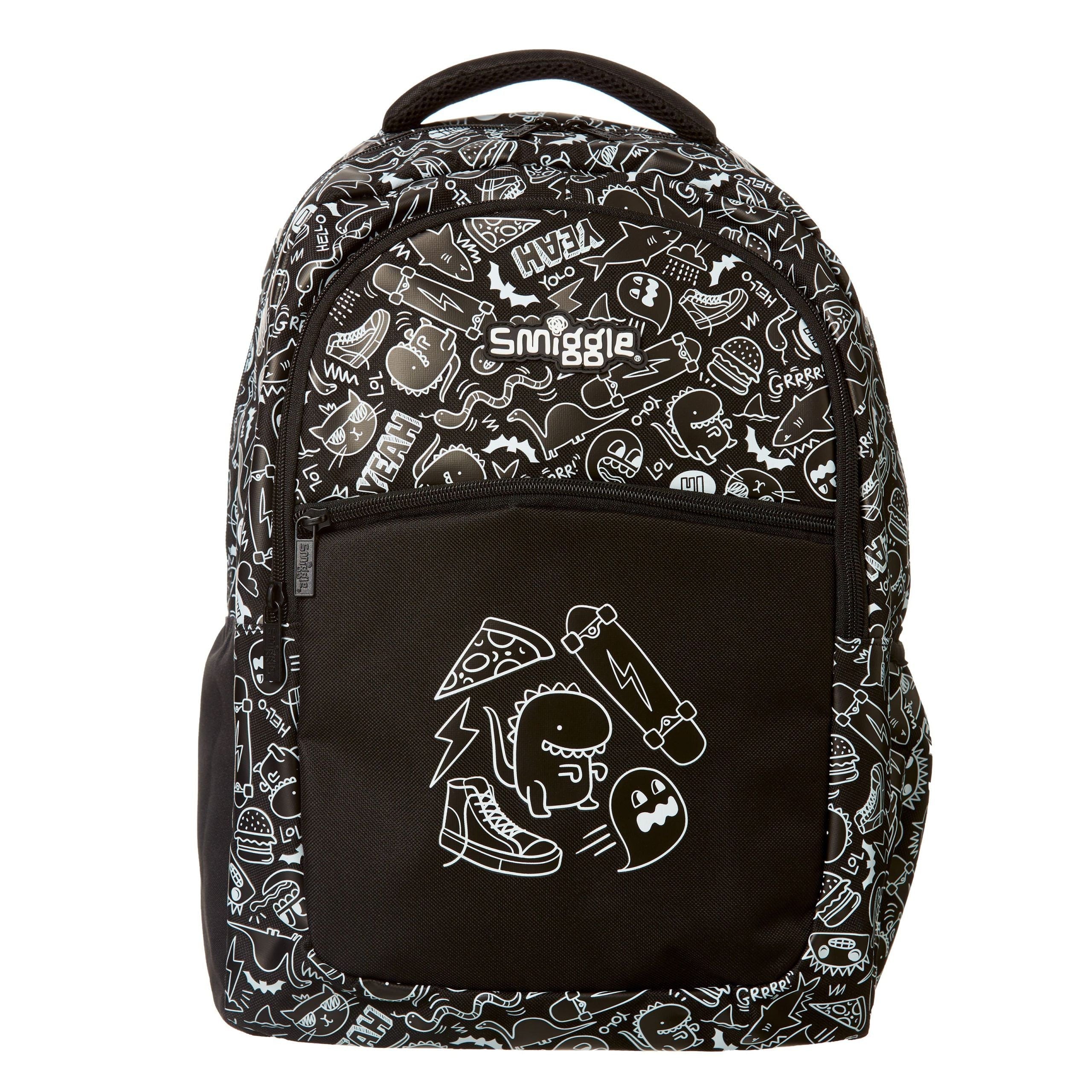 Smiggle - Dinossi Özel Tasarım Siyah Sırt Çantası