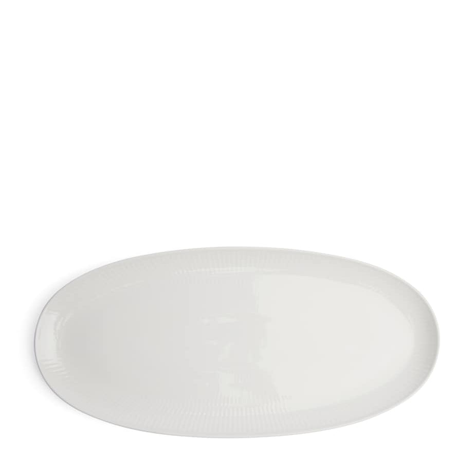 Royal Copenhagen White Fluted Long Oval Dish (37cm x 17cm)