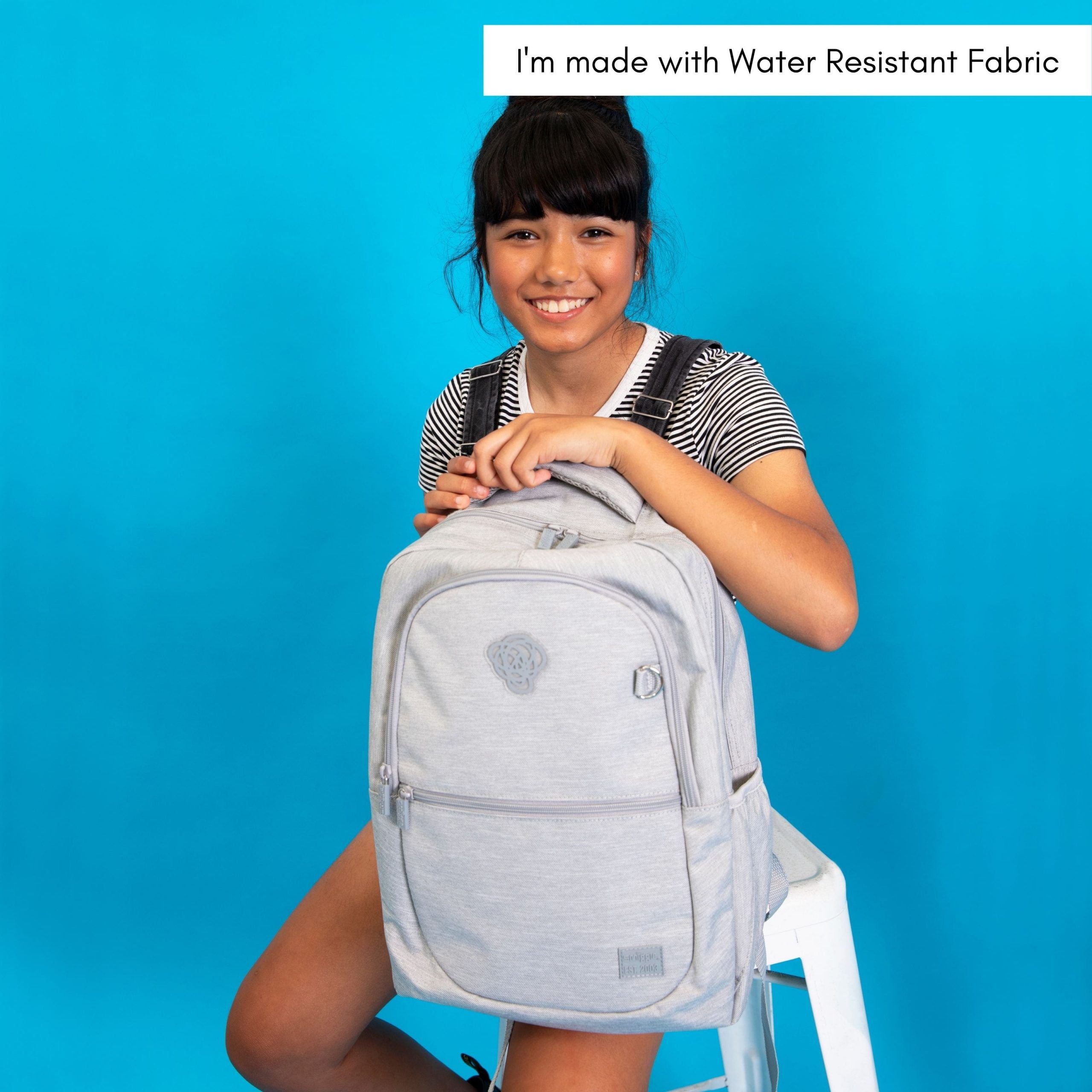 Smiggle - Sorbet Gri Su Geçirmez Sırt Çantası