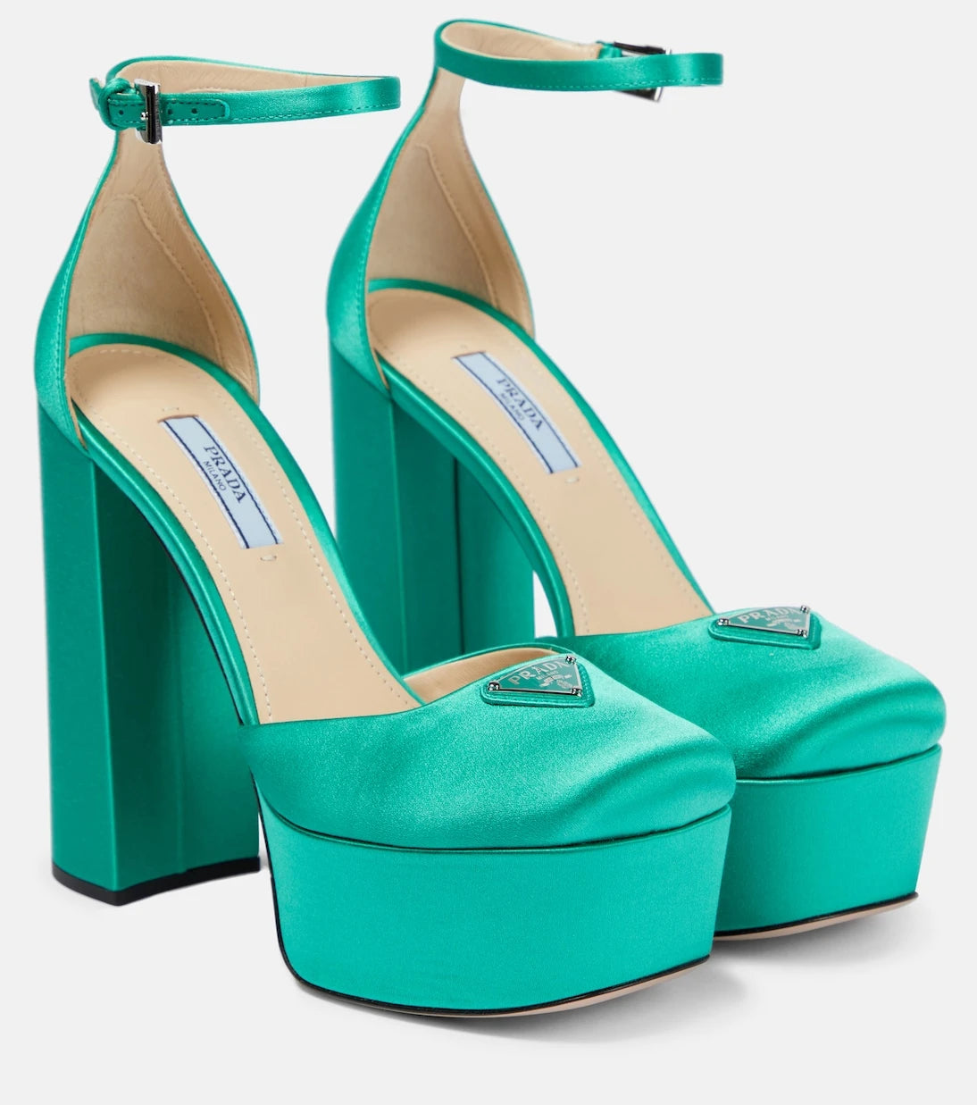 Prada - Satin platform pumps