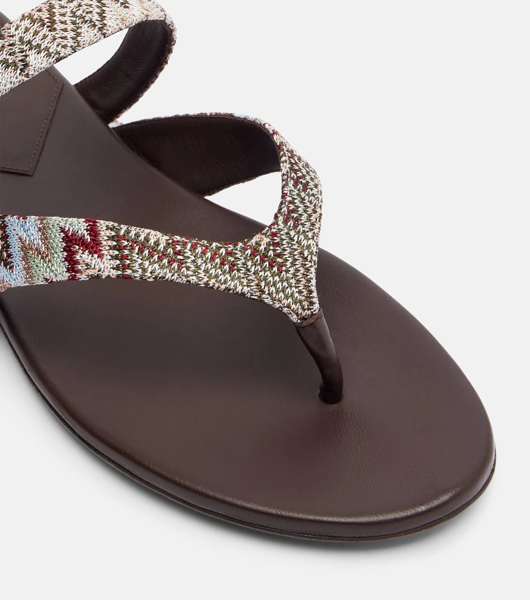 Missoni - صندل لويز زيجزاج بأربطة