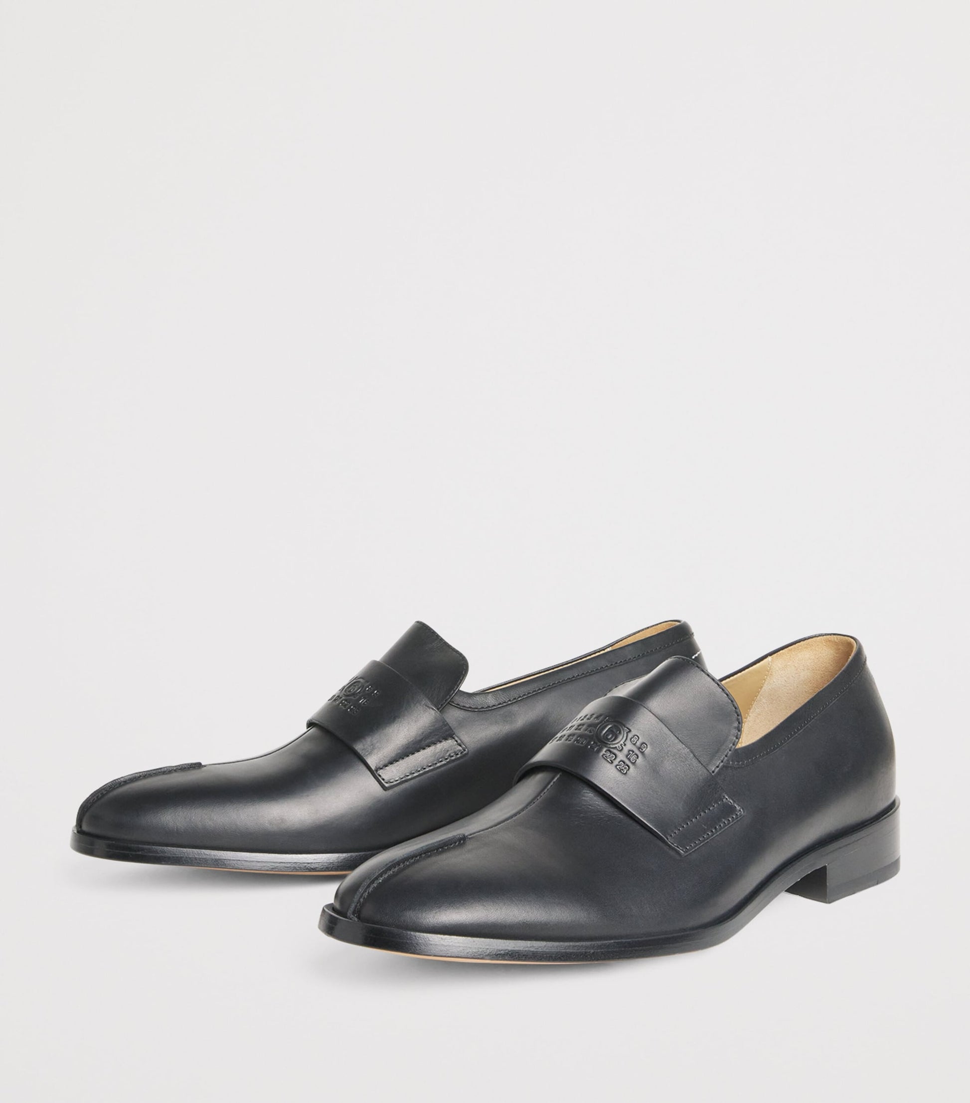 MM6 Maison Margiela Leather Debossed Logo Loafers