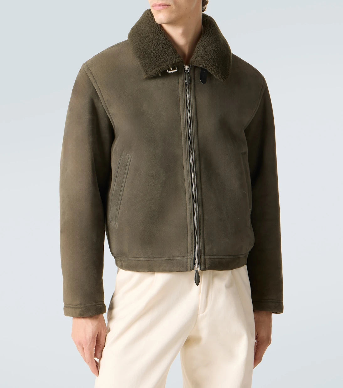Berluti - Shearling-lined suede blouson jacket