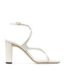 Jimmy Choo White Azie 85 Leather Heeled Sandals