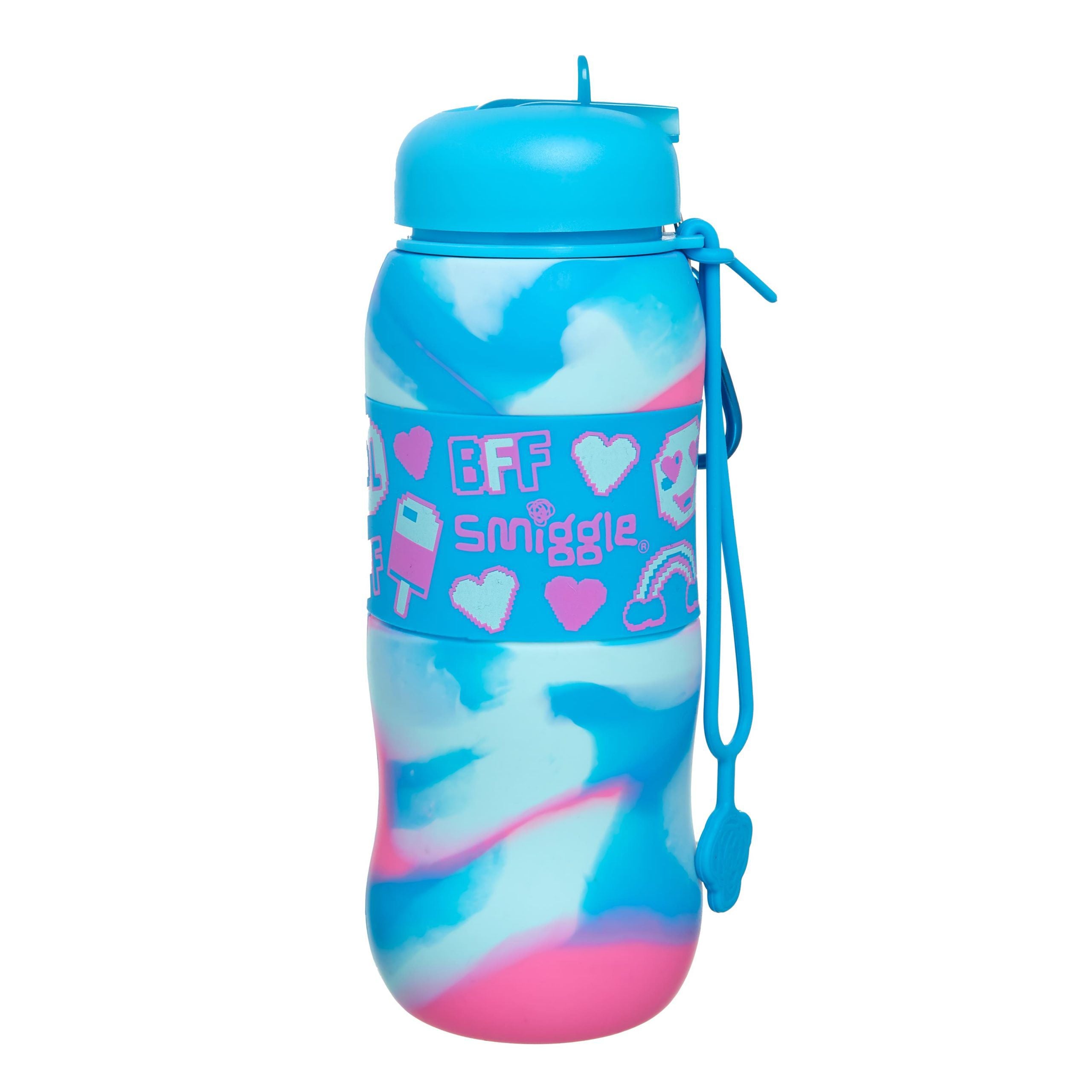 Smiggle - Hide Roll Silikon Katlanabilir Pipet 600 ml BPA İçermeyen Su Şişesi