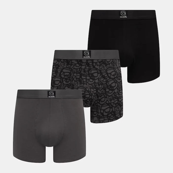 Karl Lagerfeld erkek pamuklu elastan IKON üçlü slip boxer