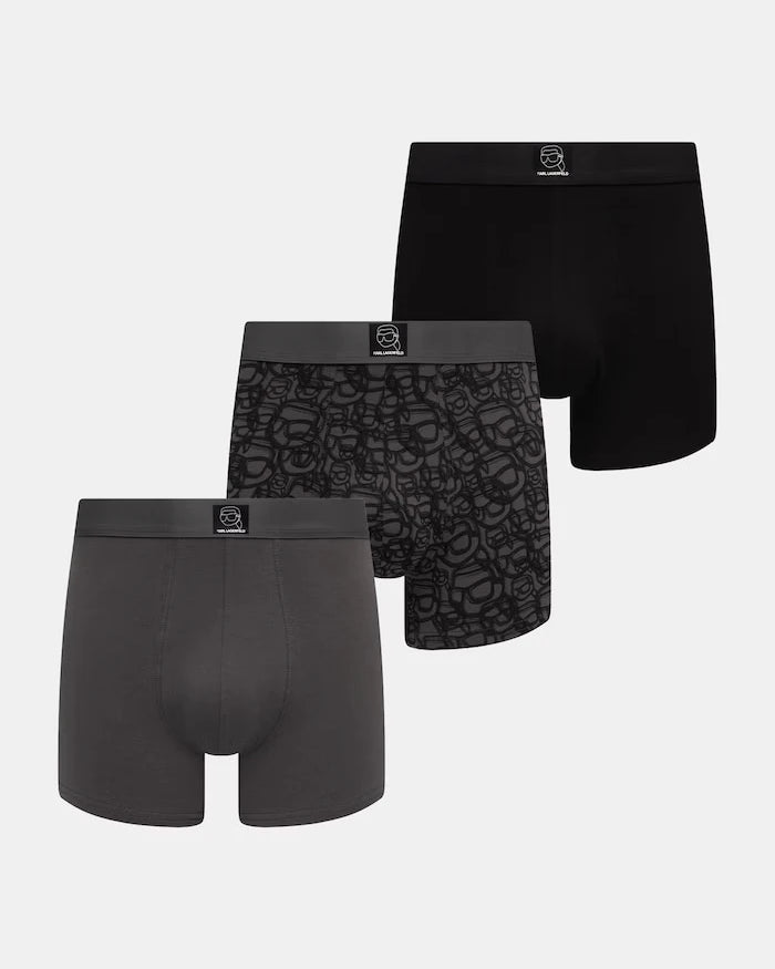 Karl Lagerfeld erkek pamuklu elastan IKON üçlü slip boxer