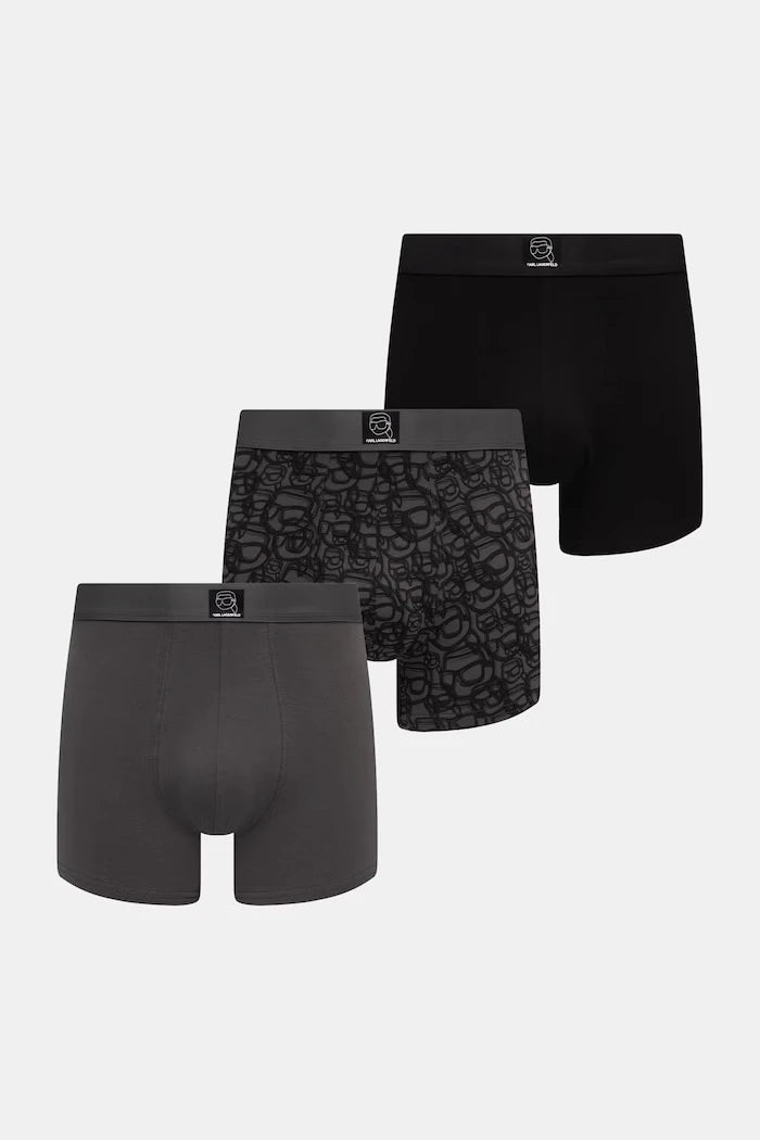 Karl Lagerfeld erkek pamuklu elastan IKON üçlü slip boxer