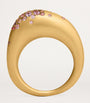 Nada Ghazal Small Yellow Gold and Pink Sapphire My Muse Urban Ring
