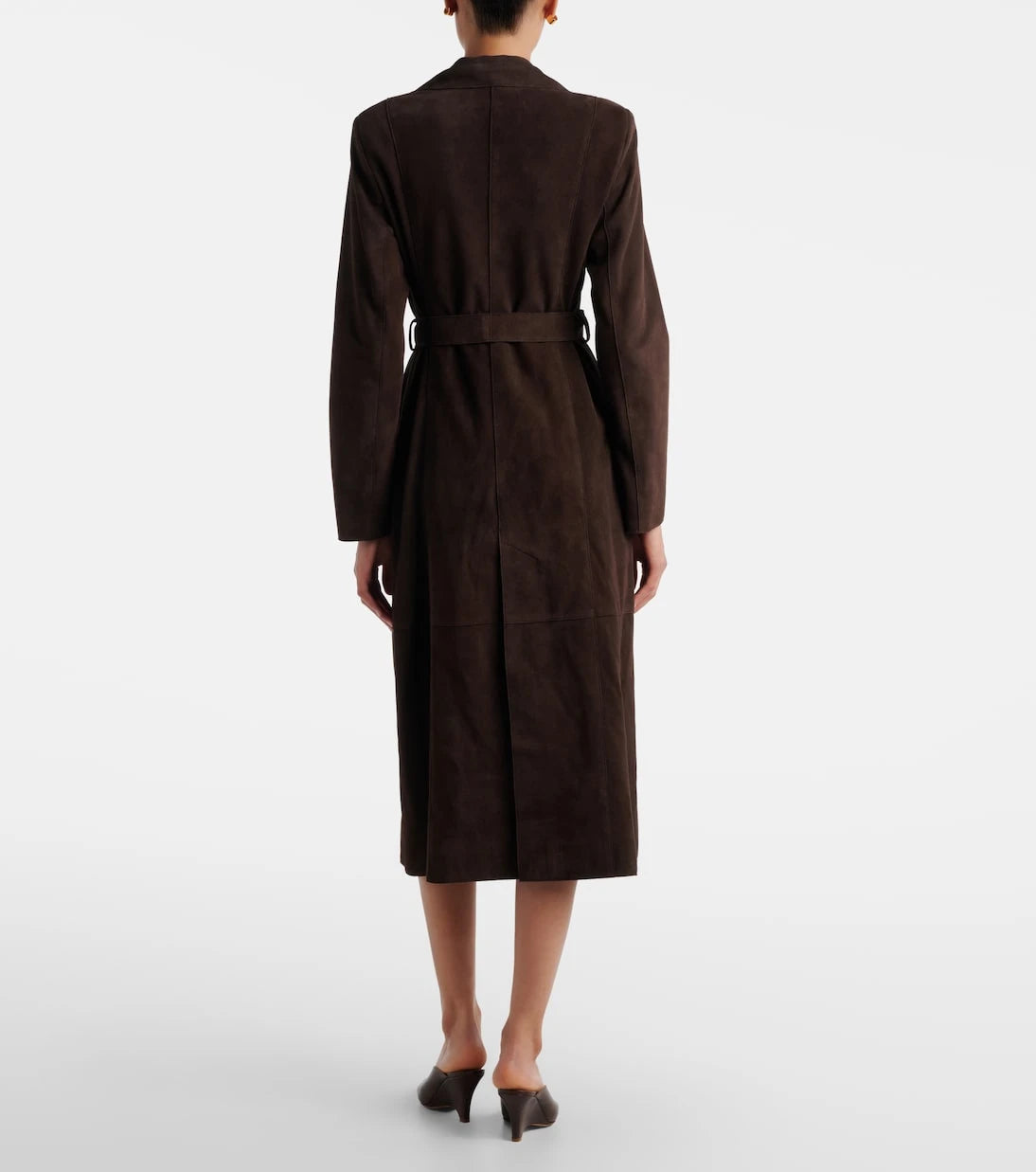 Nour Hammour - Winona belted suede wrap coat