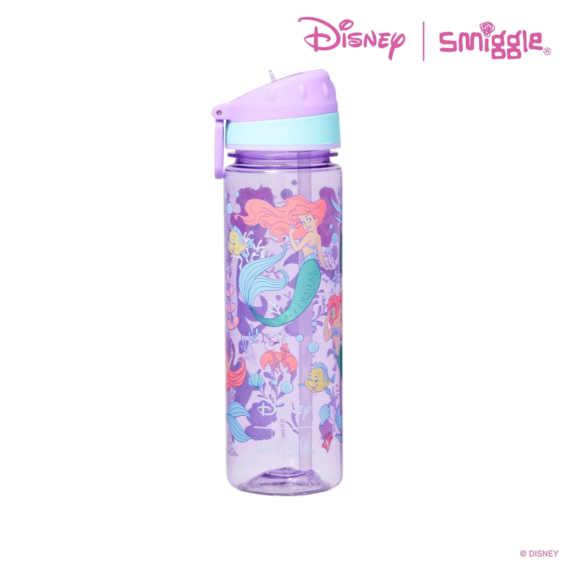 Smiggle - Disney Princess Straw Bottle 650ML BPA Free